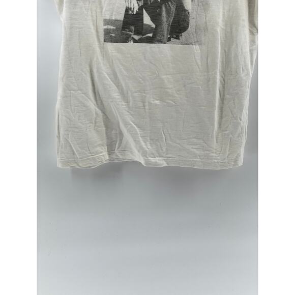 HIRO CLARK Men's White-Black Graphic Crewneck Short Sleeve Casual T-Shirt SZ M - Picture 7 of 12